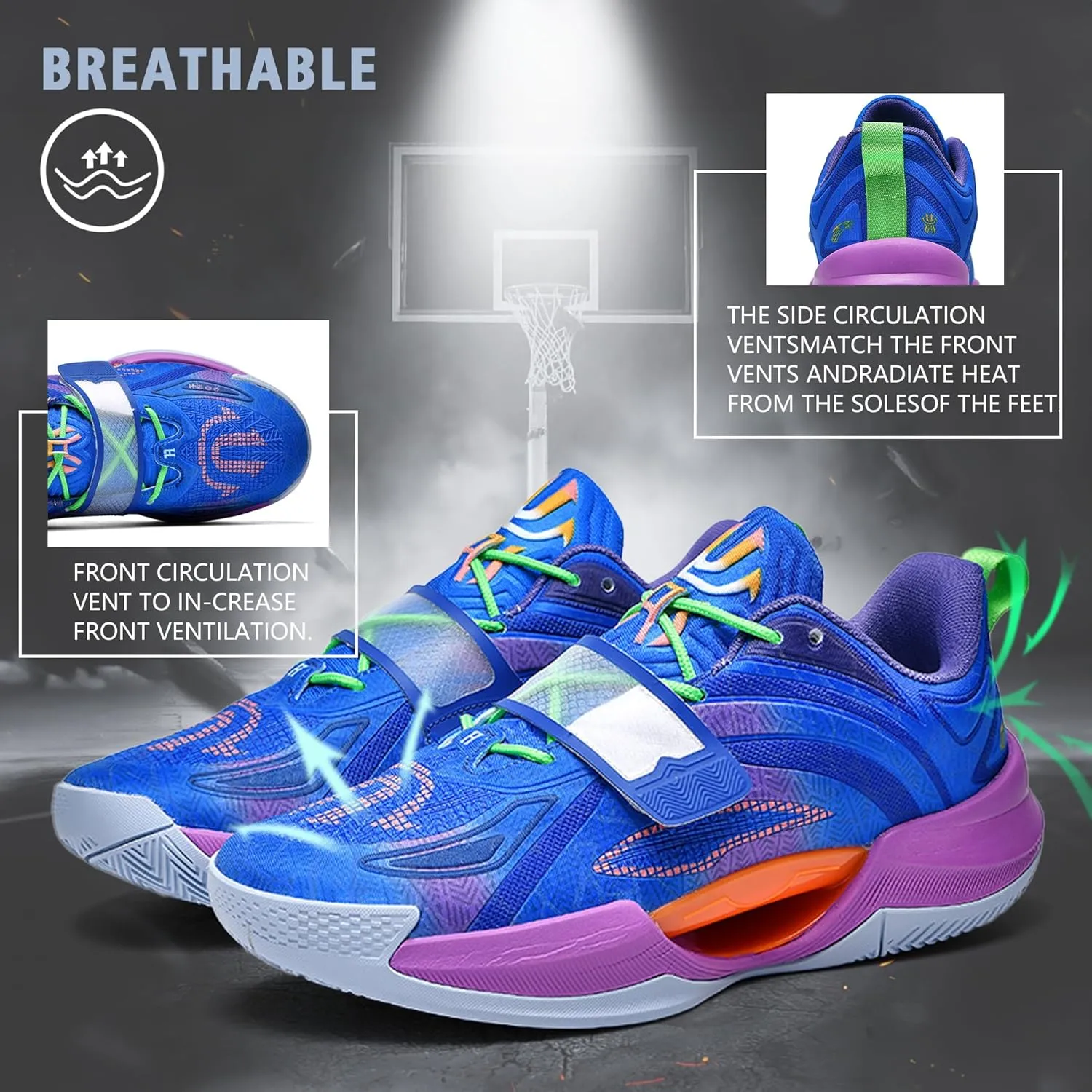 Basketball Shoes for Men Lightweight Durable for Outdoor Sports Training Matches