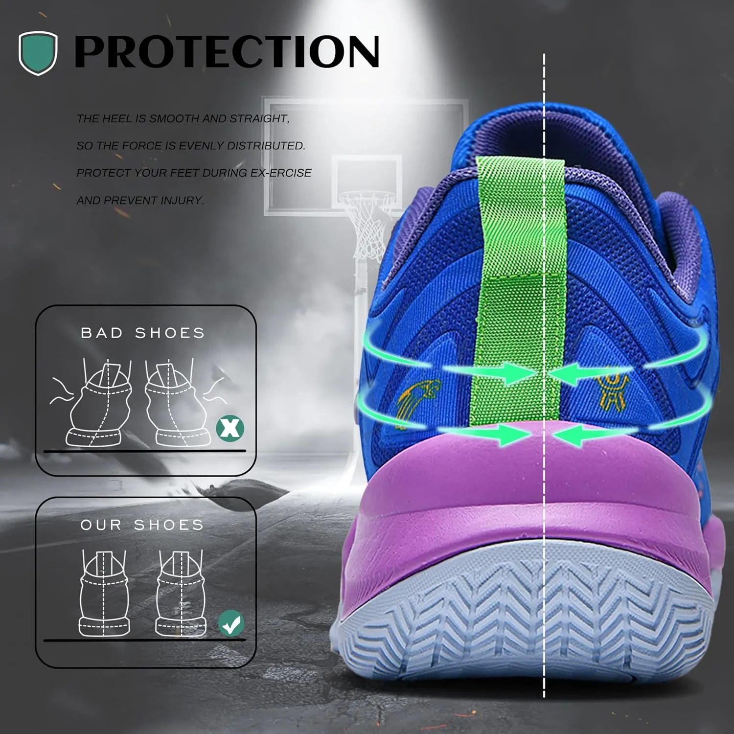 Basketball Shoes for Men Lightweight Durable for Outdoor Sports Training Matches