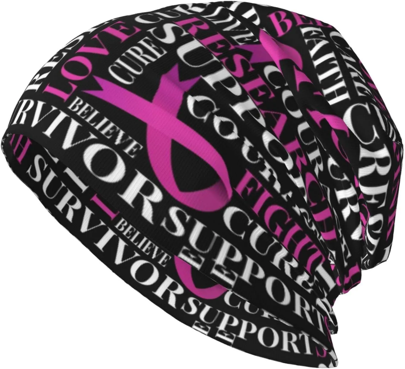 Beanie Hat Knitted Cap for Men Women,Thin Warm Knit Slouchy Cancer Hat Ski Cap Winter Warm Hip Hop Soft Skull Cap