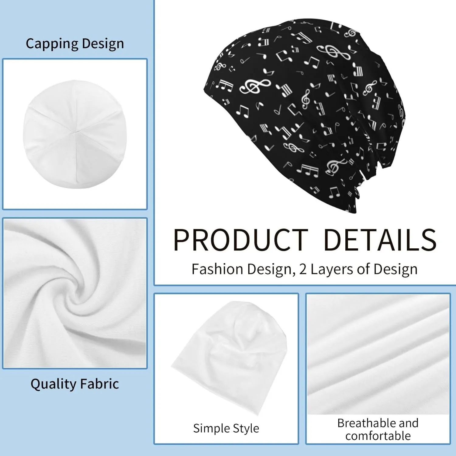 Beanie Hat Knitted Cap for Men Women,Thin Warm Knit Slouchy Cancer Hat Ski Cap Winter Warm Hip Hop Soft Skull Cap