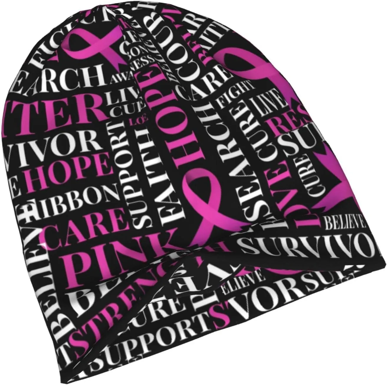 Beanie Hat Knitted Cap for Men Women,Thin Warm Knit Slouchy Cancer Hat Ski Cap Winter Warm Hip Hop Soft Skull Cap
