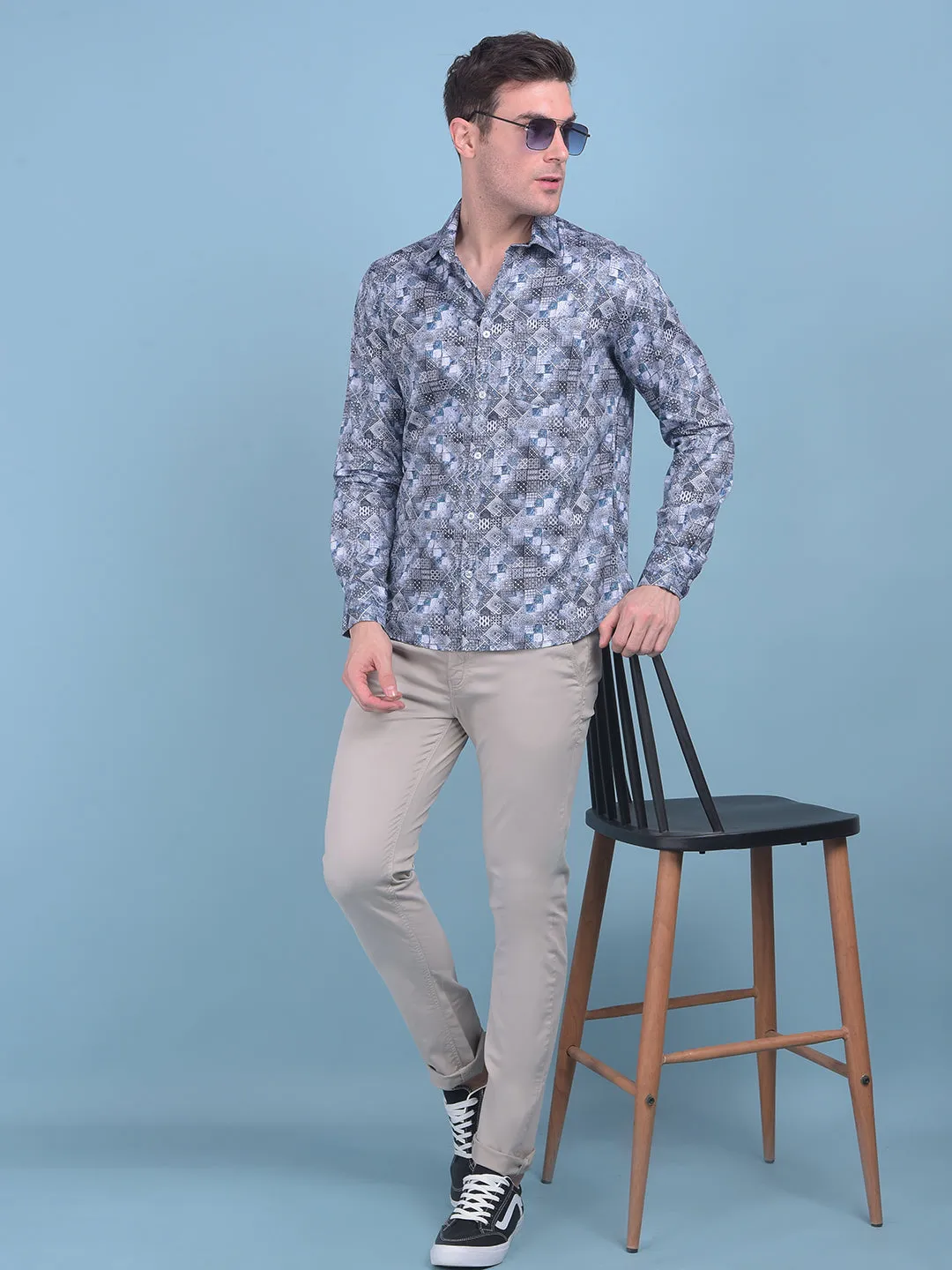 Beige Stretchable Trousers