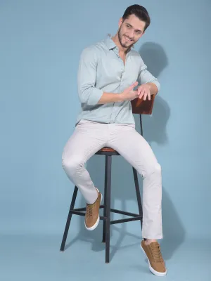 Beige Stretchable Trousers