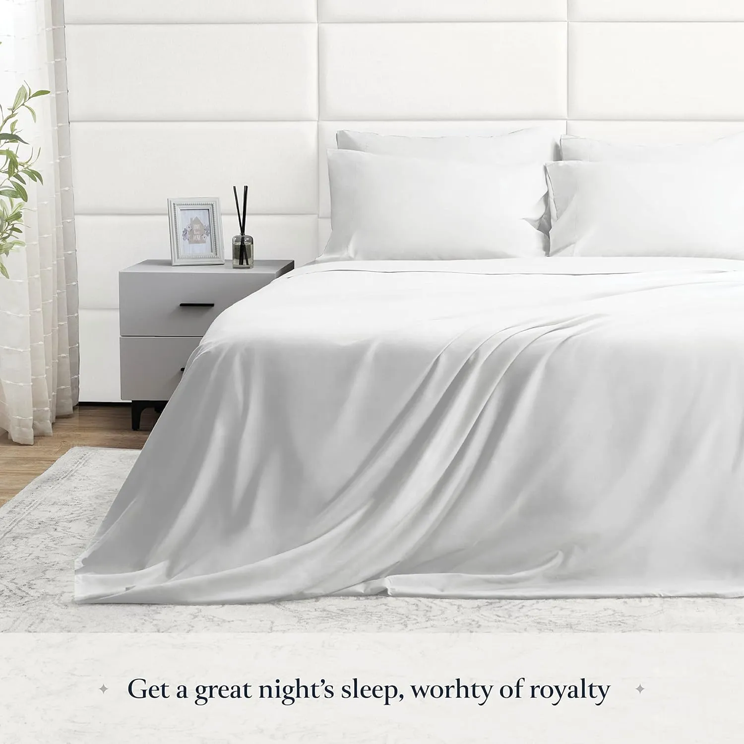 BELADOR Silky Soft Queen Sheet Set - 6 Piece White Bed Sheets for Queen Size Bed, Secure-Fit Deep Pocket Sheets with Elastic, Breathable Hotel Sheets & Pillowcase Set, Wrinkle Free Oeko-Tex Sheets