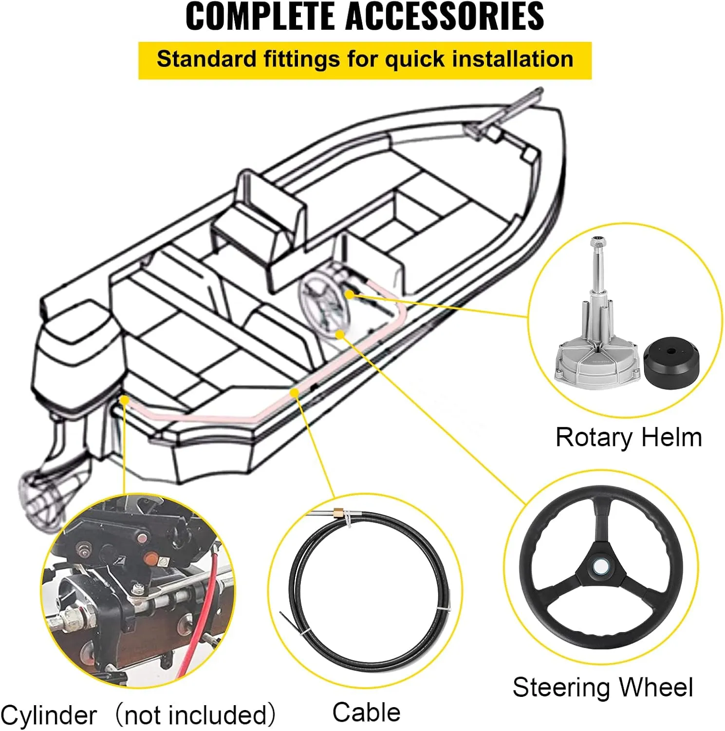 Bestauto Outboard Steering System