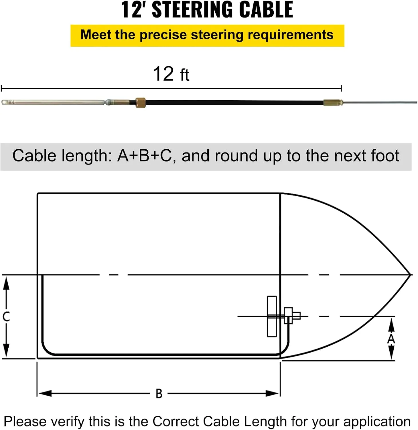 Bestauto Outboard Steering System