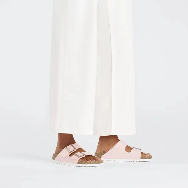 BIRKENSTOCK -ARIZONA-DOUBLE BUCKLE FLAT MULE - PINK REPTILE