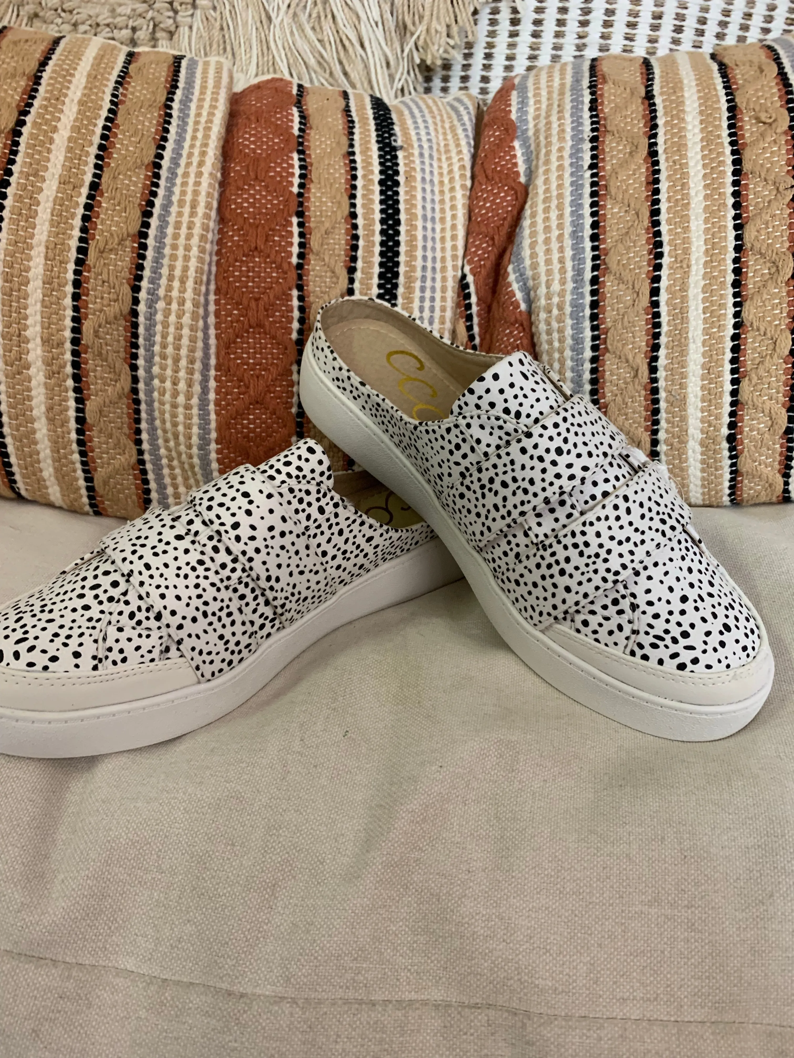 Black Dot Sneaker Mule
