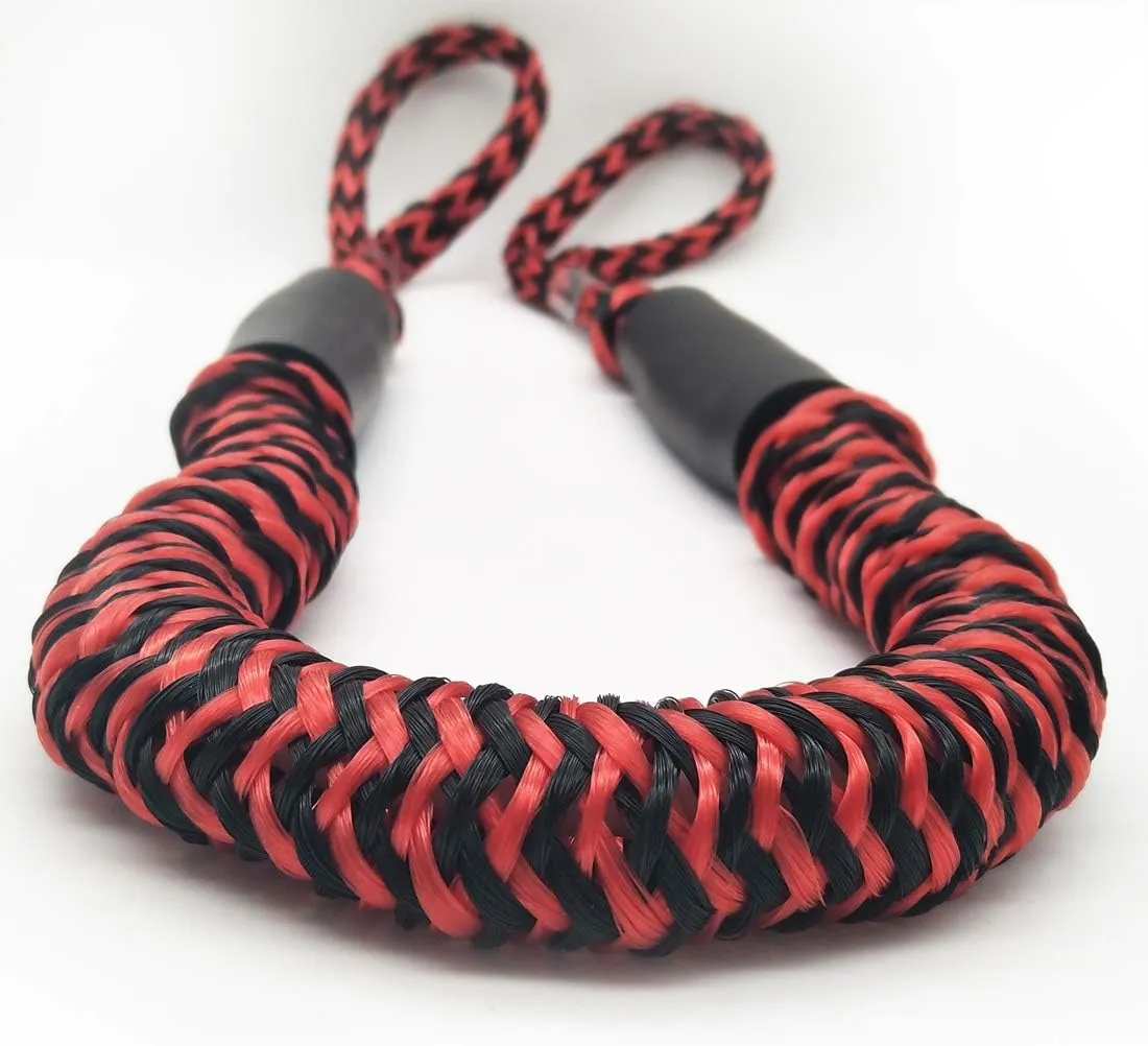 Bling Bling Mooring Rope Dock Lines Shock Cord Boat 3.5 Red & Black 2 Pack