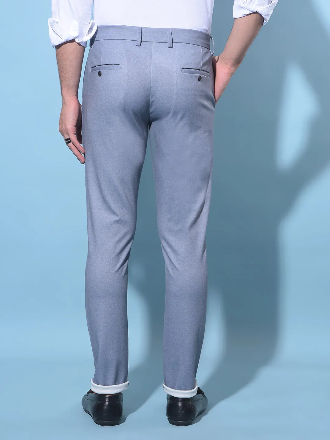 Blue Stretchable Trousers