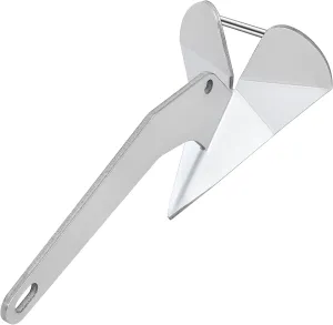 Boat Anchor, 316 Stainless Steel Delta-Style Anchor, Heavy Duty Triangular Anchor 11lbs Wing Style Triangle Anchor for 18 ft - 30 ft Boats