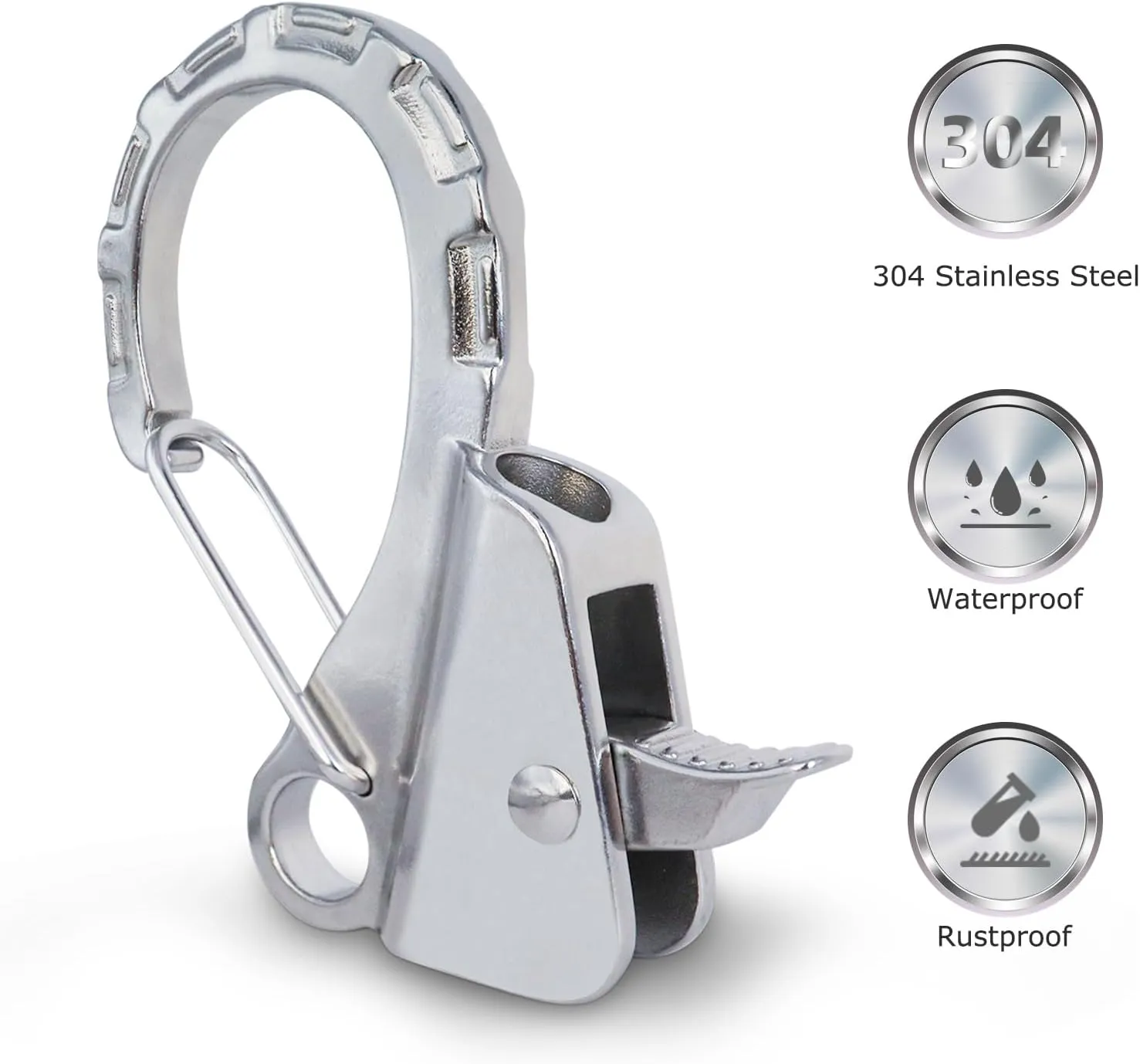 Boat Anchor Hook Sliding Hook,Stainless Steel Easy to Use Knotless Anchor System with Quick Release for 3/8" - 5/8" Rope Jet Skis PWCs Pontoon Jon Boat,Hold 8500 lbs
