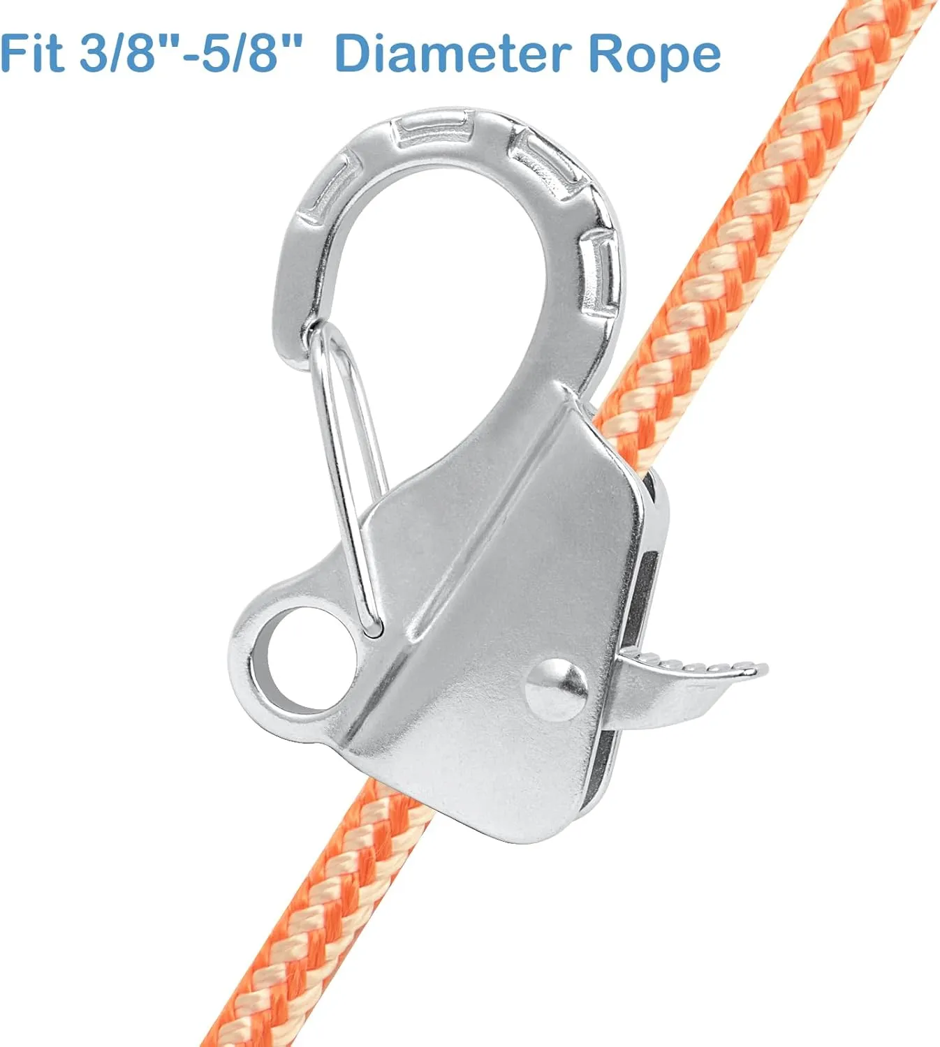 Boat Anchor Hook Sliding Hook,Stainless Steel Easy to Use Knotless Anchor System with Quick Release for 3/8" - 5/8" Rope Jet Skis PWCs Pontoon Jon Boat,Hold 8500 lbs