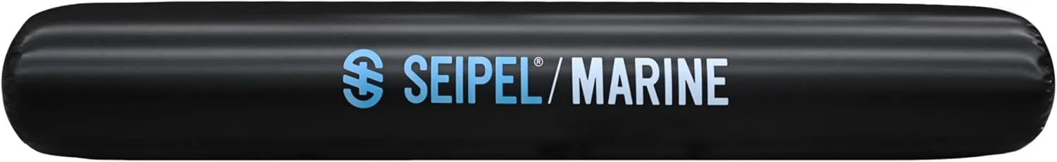 Boat Bumper - Inflatable Dock & Tie-Up Protection - Durable UV Material - Double Welded Seams - Easy Setup - Includes Tie-Down Cleats & Ropes - 10 Ft - Black