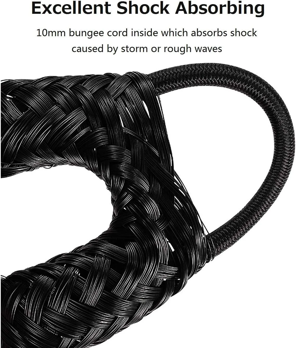 Boat Bungee Dock Lines Dock Rope Mooring Line Boat Accessories Docking Ropes PWC Dock Ties for Boats Pontoon, Jet Ski, SeaDoo, WaveRunner, Kayak