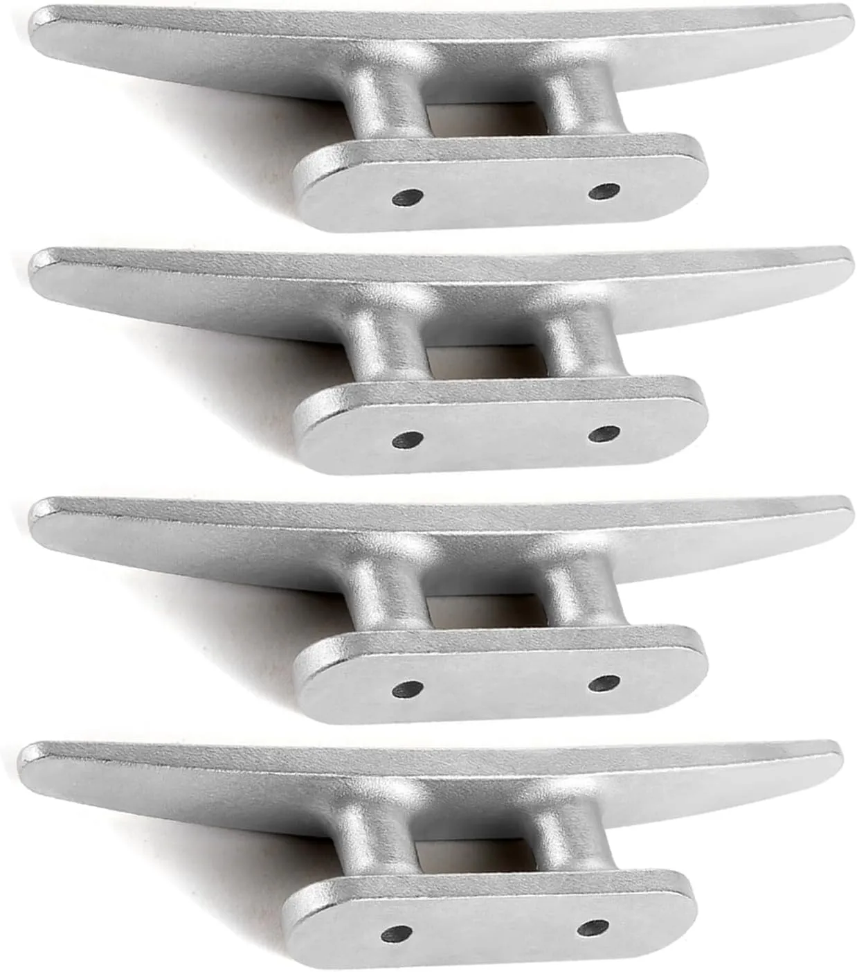 Boat Cleat, 4 inch / 6 inch 304 Stainless Steel Dock Cleat-Ideal for Marine, Deck, Nautical Decor (4 Pack/ 6 Pack)