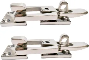 Boat Door Hatch 316 Stainless Steel Anti-Rattle Latches, Marine Grade Lockable Hold Down Clamp Latches, Heavy Duty, for Cabinets, Doors(2 Pcs)