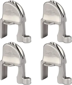 Boat Fender Clips, Adjustable Pontoon Boat Square Rail Fender Cleats/Clips/Hangers for Pontoon Bumpers, Pontoon Boat Accessories for Bumpers