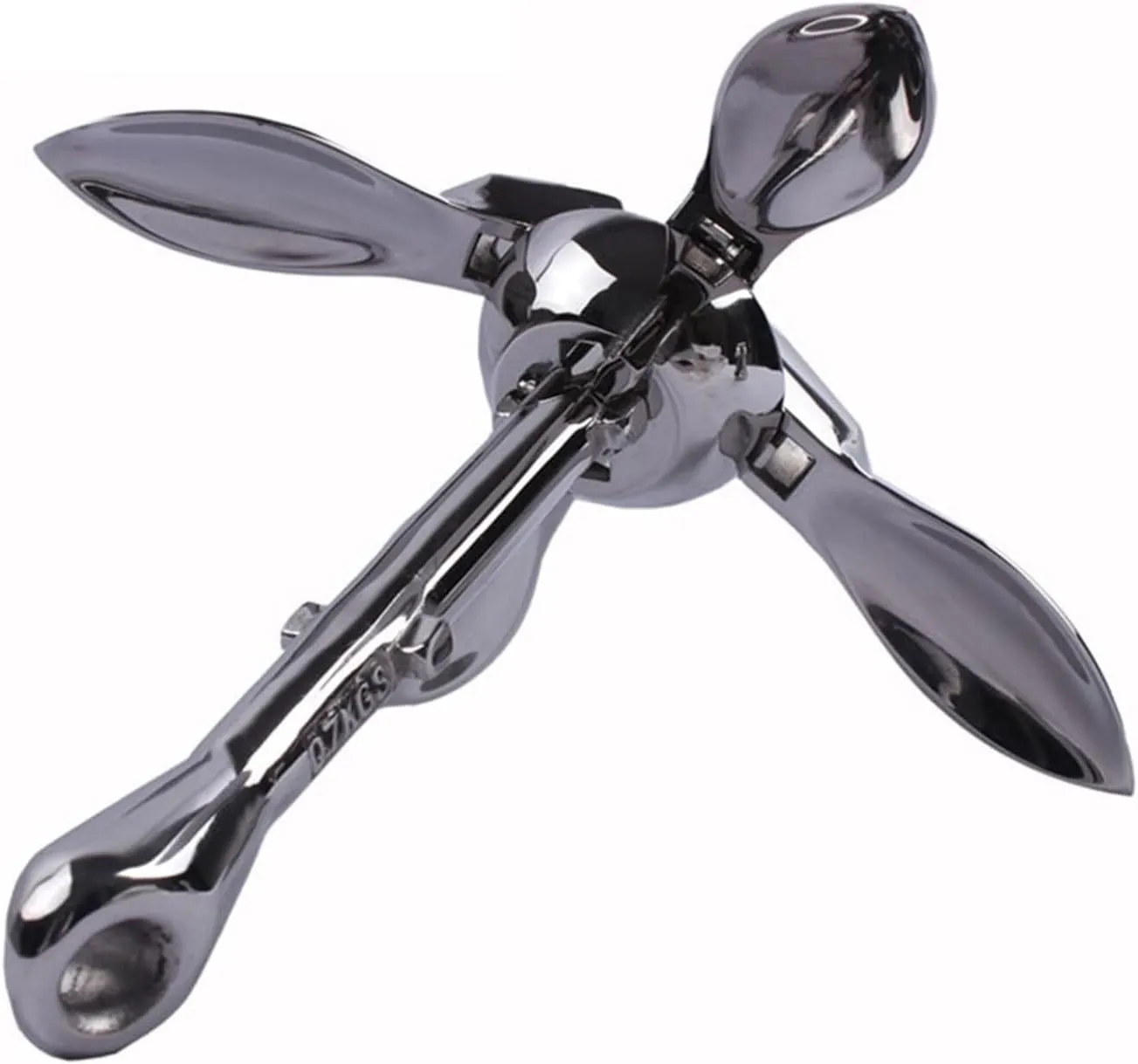 Boat Folding Grapnel Anchor, Stainless Steel Durable 0.7 KG Docking Hardware for Boat Marine Yacht Marine Accessories Deck Hardware Accessories