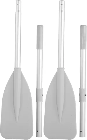 Boat Oars, 2Pcs Oars for Row Boat of Oars 51.97" Long with Oar Locks, Split Shaft Aluminum Oars Canoe Kayak for Inflatable Boat Rubber Dinghy Water Marine Sports