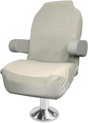 Boat Seat Cover - Microfiber, Quick-Dry, Universal Fit, Stylish Solid Grey Design for Captain's Chairs, Pontoon Towel Seat Covers