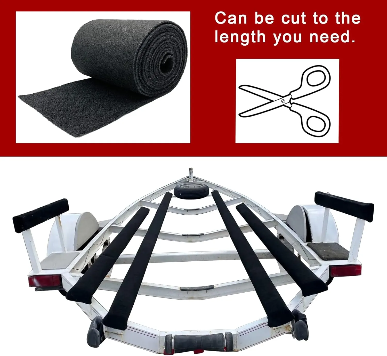 Boat Trailer Bunk Carpet, Marine Carpet, Bunk Padding Carpet, Trailer Bunk Padding for Boat, Jet Ski Ramps & Any Marine Trailer Accessories