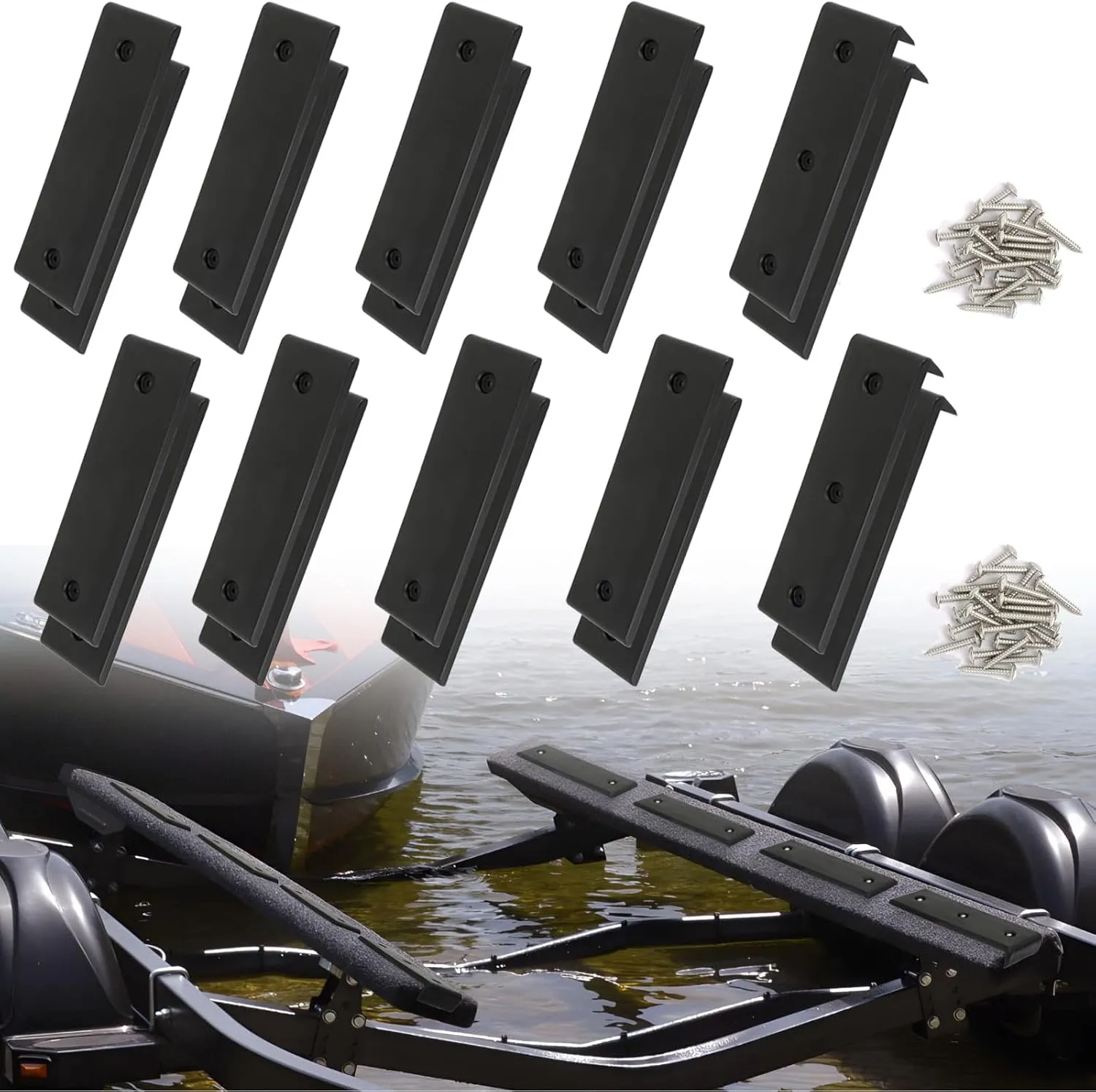 Boat Trailer Bunk Slides, Smoother Boat Bunk Slide Pads, Heavy Duty Boat Trailer Slides for Bunks,3"x10"