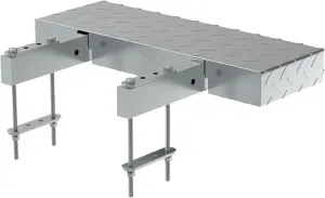 Boat Trailer One Step with Non-Slip Surface, Heavy Duty 350 lbs Capacity, Fits for 5"x3" Frame – Easy Boarding Step for Boat Trailers