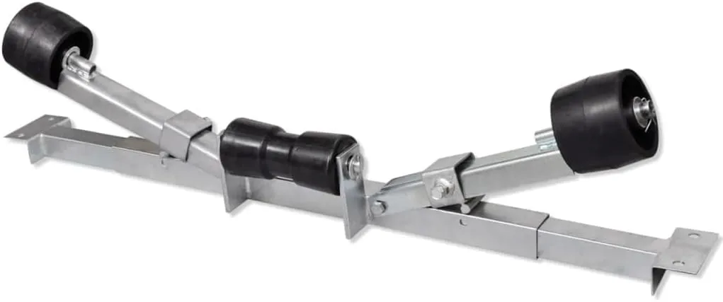Boat Trailer,Zinc-Coated Steel Bracket Boat Trailer Adjustable Width 2' 7" – 4', 1763.7 lb Load Capacity, Bottom Support Bracket for Boats,Small Motors,Sailing Boats -AA