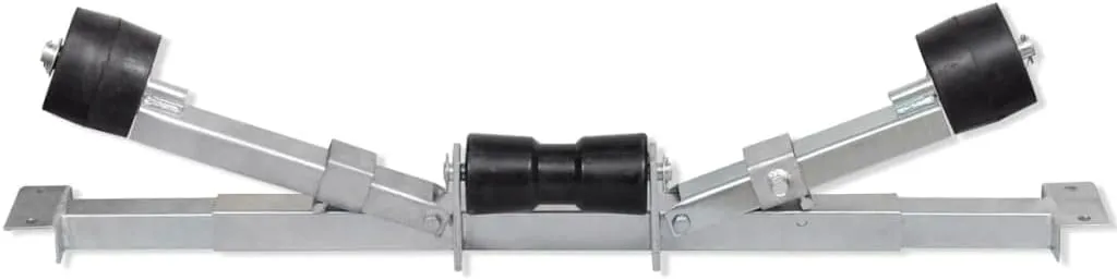 Boat Trailer,Zinc-Coated Steel Bracket Boat Trailer Adjustable Width 2' 7" – 4', 1763.7 lb Load Capacity, Bottom Support Bracket for Boats,Small Motors,Sailing Boats -AA