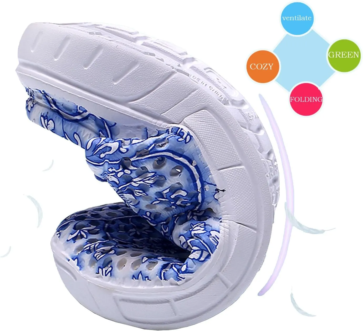 BODON Womens Summer Breathable Mesh Slippers Lightweight Mesh Clog Quick Drying Garden Shoes Footwear Anti-Slip Shoes