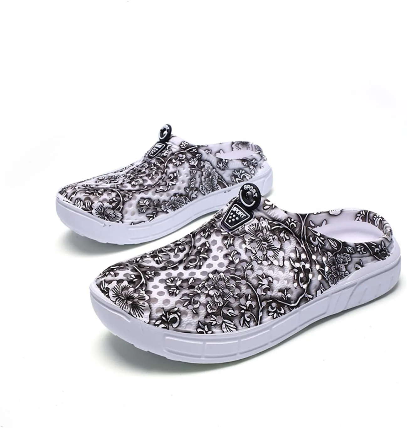 BODON Womens Summer Breathable Mesh Slippers Lightweight Mesh Clog Quick Drying Garden Shoes Footwear Anti-Slip Shoes