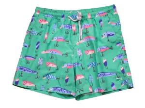 Boy's Youth & Toddler Printed Swim - Hooked - Seafoam