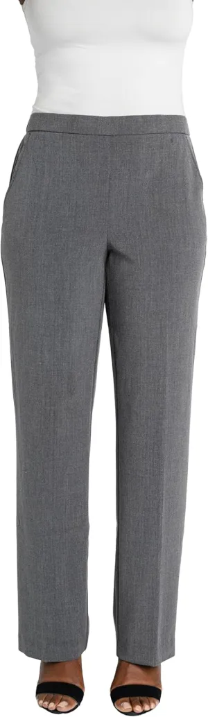 Briggs New York Women's Flat Front Pull on Pant With Slimming Solution (Regular & Short Length)