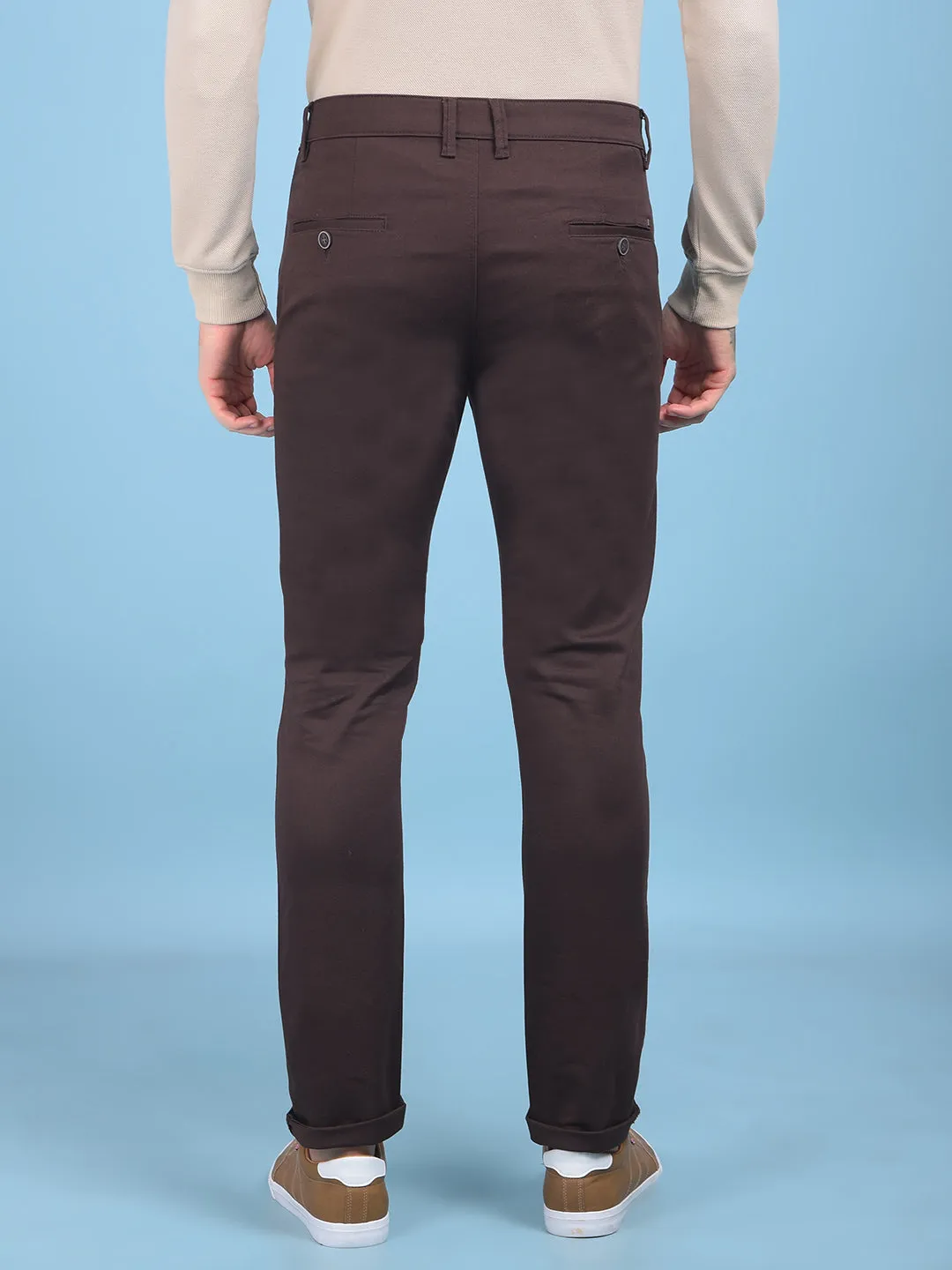 Brown Stretchable Trousers