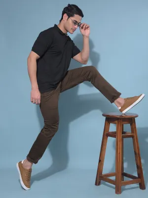 Brown Stretchable Trousers