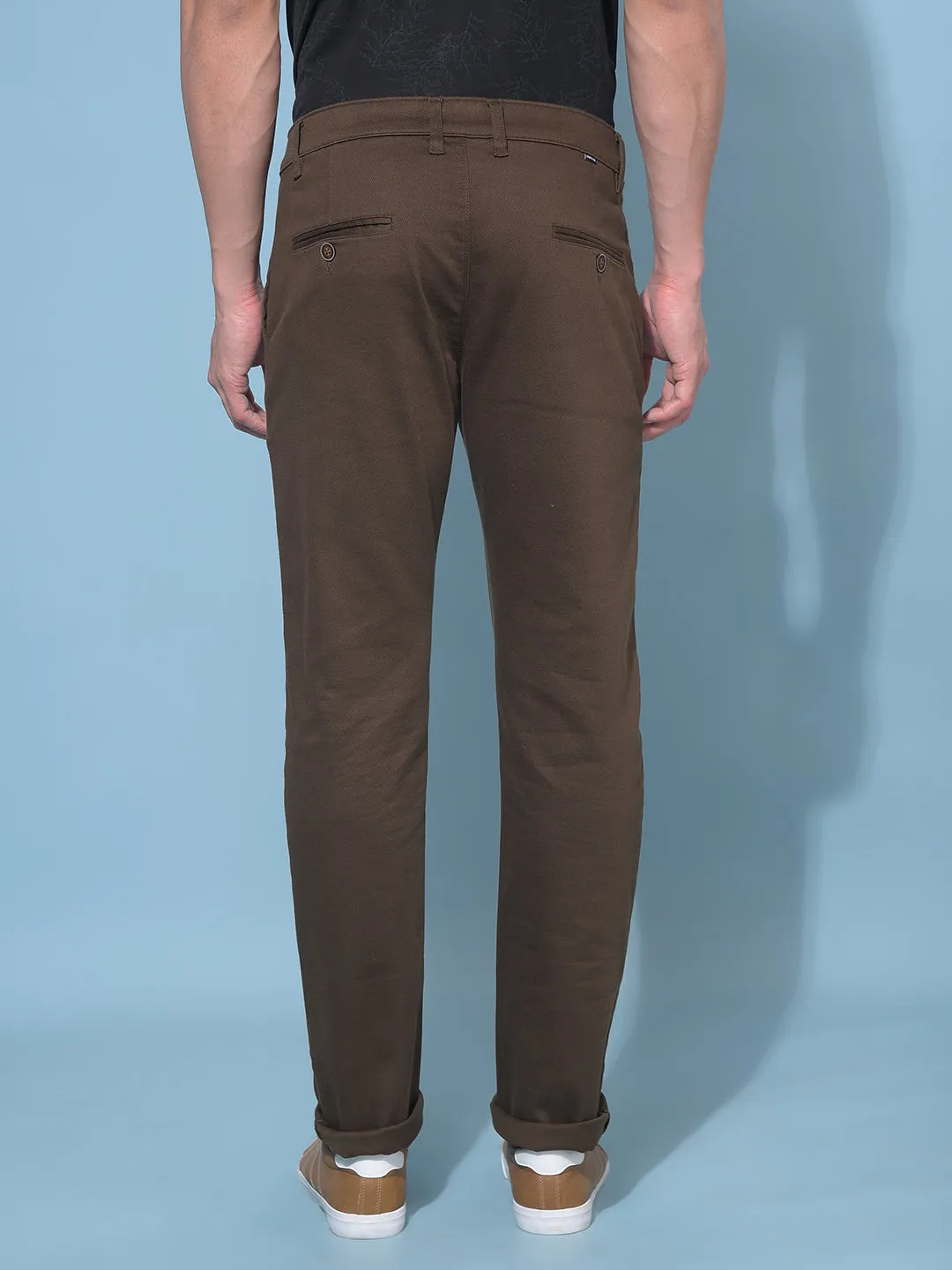 Brown Stretchable Trousers