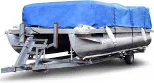 Budge P-1200-3 Denier Pontoon Covers Blue Size PT4: 24' to 28' Long Waterproof, Heavy Duty, UV Resistant