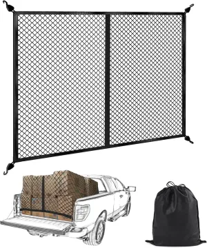 BUMBEE Truck Bed Cargo Net, Highly Elastic Stretchable up to 7ft x 7ft Small Mesh Durable Storage Organizer for Pickup Car Trunk SUV Boat