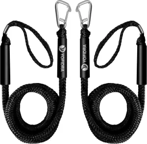 Bungee Dock Line Boat Accessories - Pontoon, Jet Ski, Kayak Accessories with 316 Stainless Steel Clip