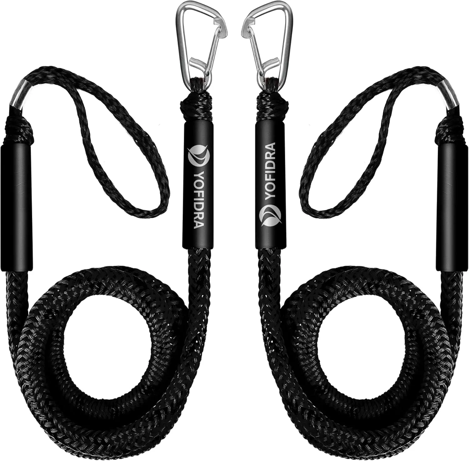 Bungee Dock Line Boat Accessories - Pontoon, Jet Ski, Kayak Accessories with 316 Stainless Steel Clip