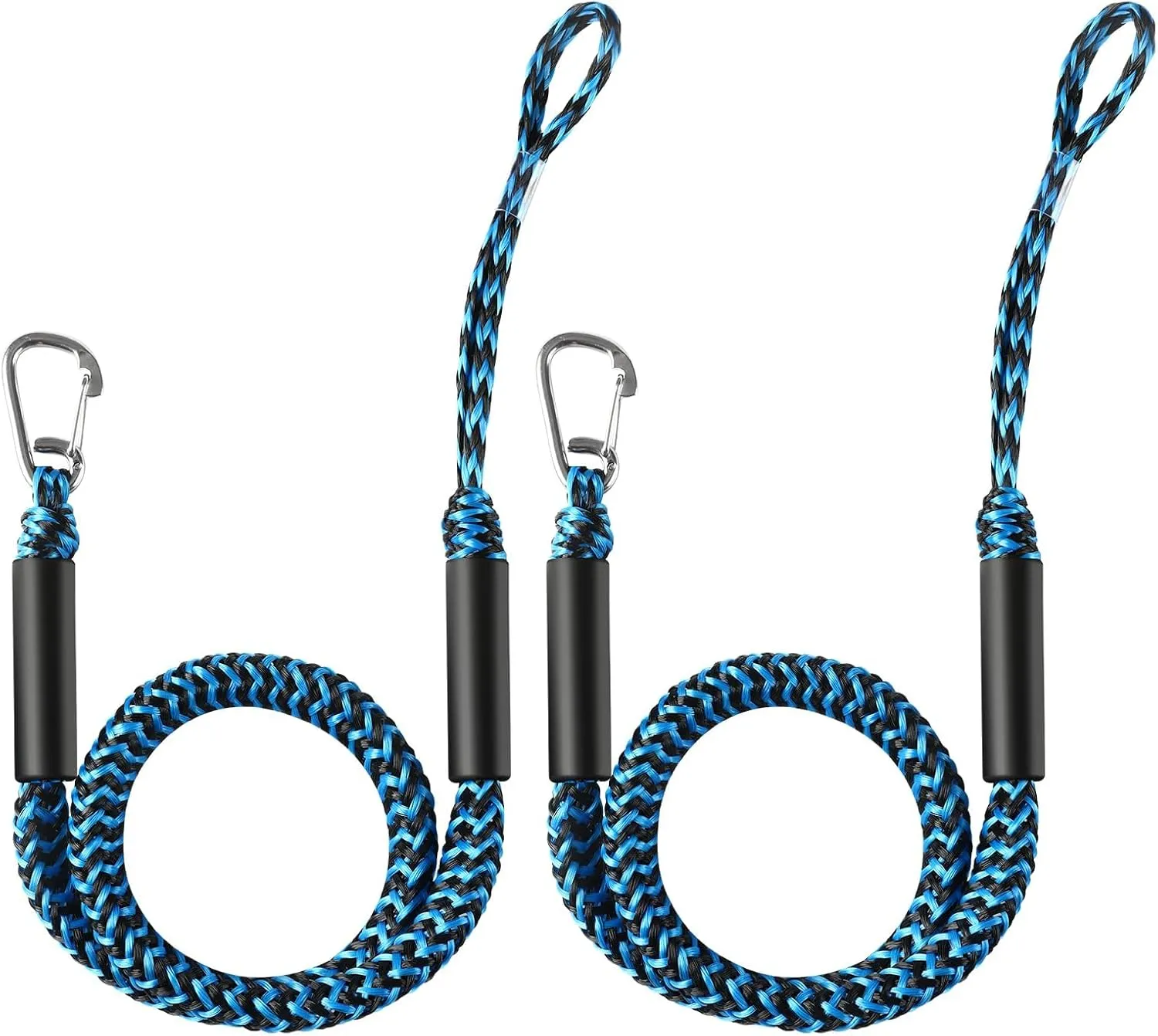 Bungee Dock Lines for Boat, Durable Shock Absorb Dock Tie Mooring Rope Boat Accessories (4-5.5 ft), Perfect for Docking,Kayak,Watercraft,SeaDoo,Jet Ski,Canoe,Pontoon Boat Accessories 2pcs