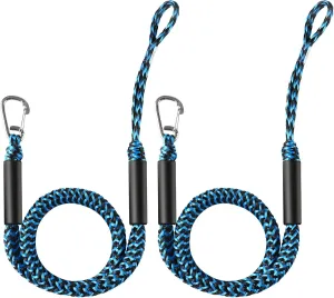 Bungee Dock Lines for Boat, Durable Shock Absorb Dock Tie Mooring Rope Boat Accessories (4-5.5 ft), Perfect for Docking,Kayak,Watercraft,SeaDoo,Jet Ski,Canoe,Pontoon Boat Accessories 2pcs