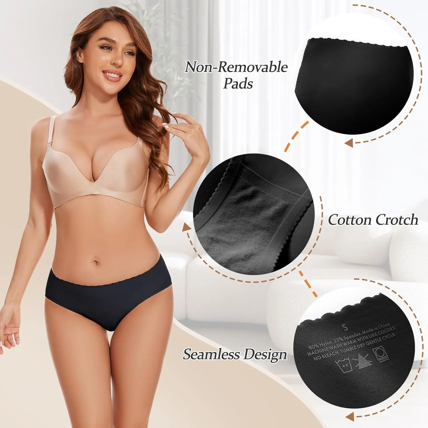Butt Lifter Panties for Women Padded Underwear Seamless Butt Pads Shapewear Butt Lifting Panty Hip Enhancer