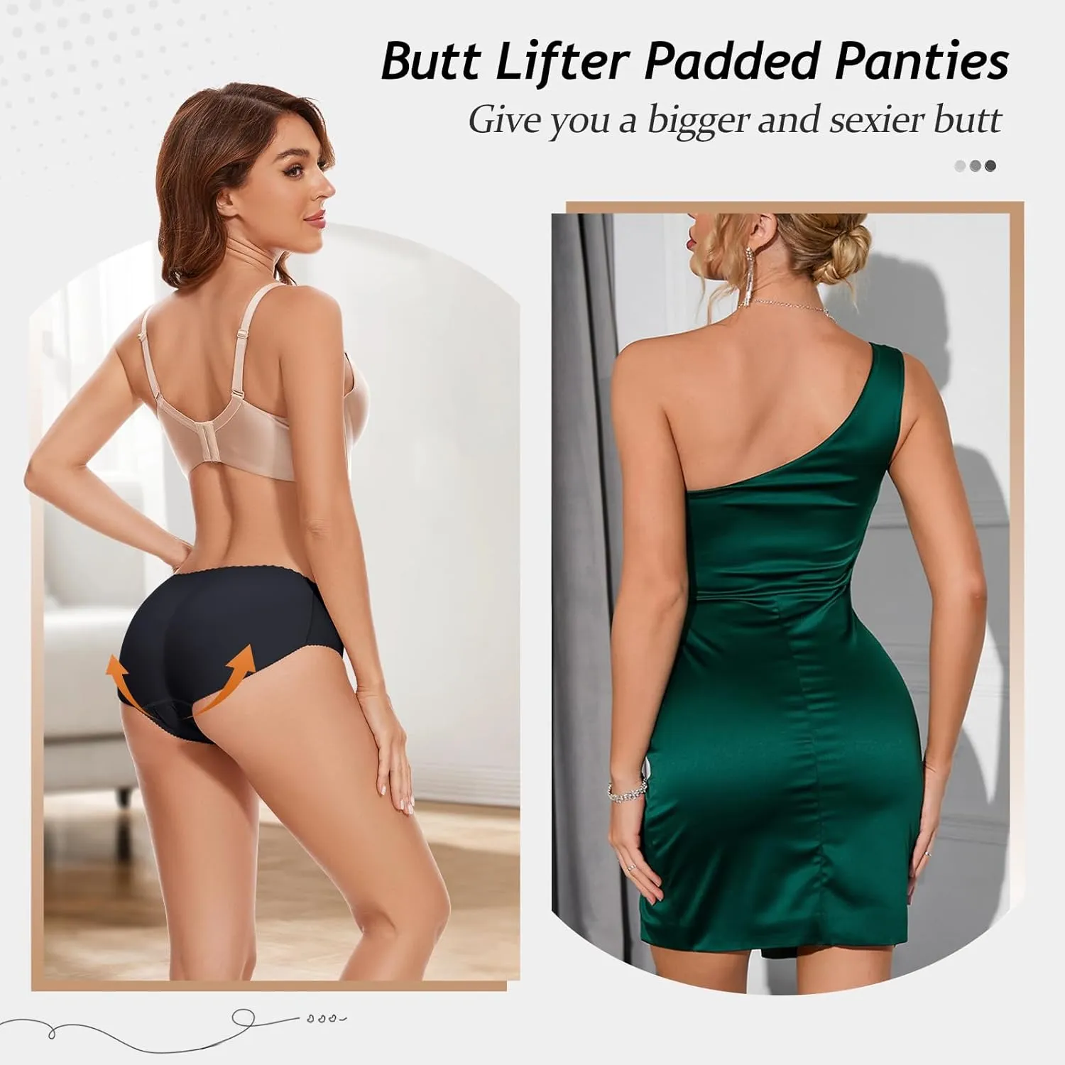 Butt Lifter Panties for Women Padded Underwear Seamless Butt Pads Shapewear Butt Lifting Panty Hip Enhancer
