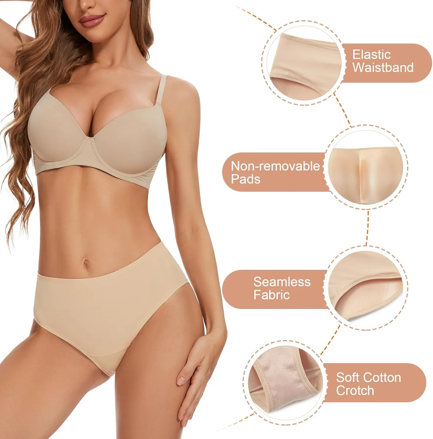 Butt Lifter Panties for Women Padded Underwear Seamless Butt Pads Shapewear Butt Lifting Panty Hip Enhancer