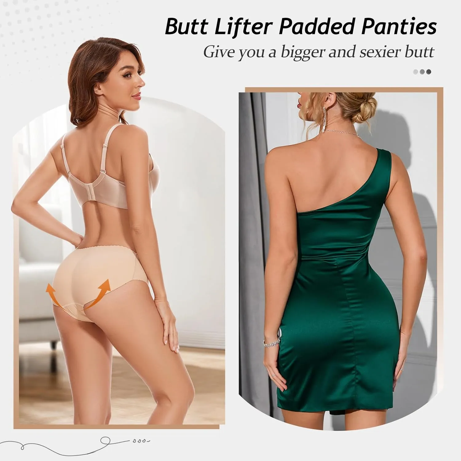 Butt Lifter Panties for Women Padded Underwear Seamless Butt Pads Shapewear Butt Lifting Panty Hip Enhancer