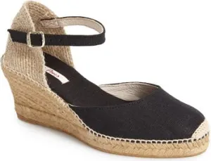 'Caldes' Linen Wedge Sandal