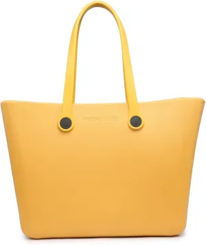 CARRIE Large Rubber Beach Bag Lightweight Waterproof Washable Durable Travel Tote for Boat Pool Sports Gym
