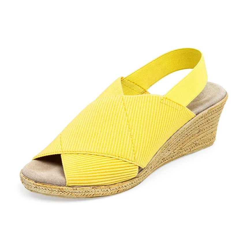Charleston Shoe Co. Elizabeth Peep Toe Sling Back Wedge Sandal